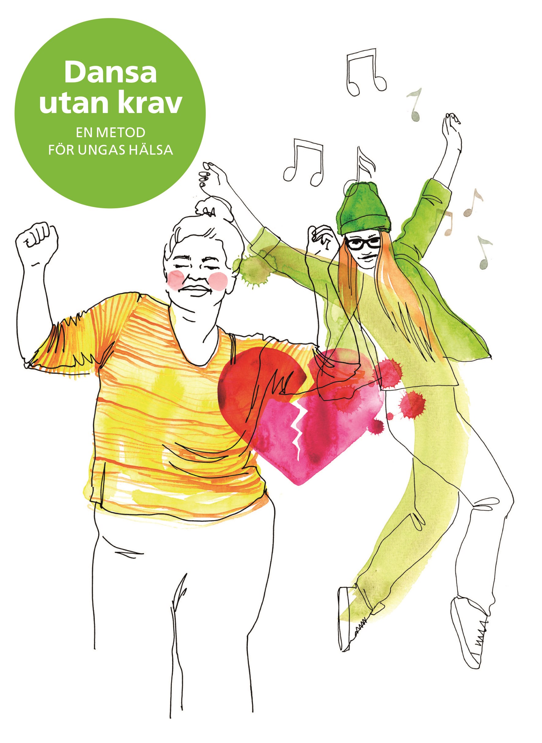 En illustrerad bild på två tjejer som dansar