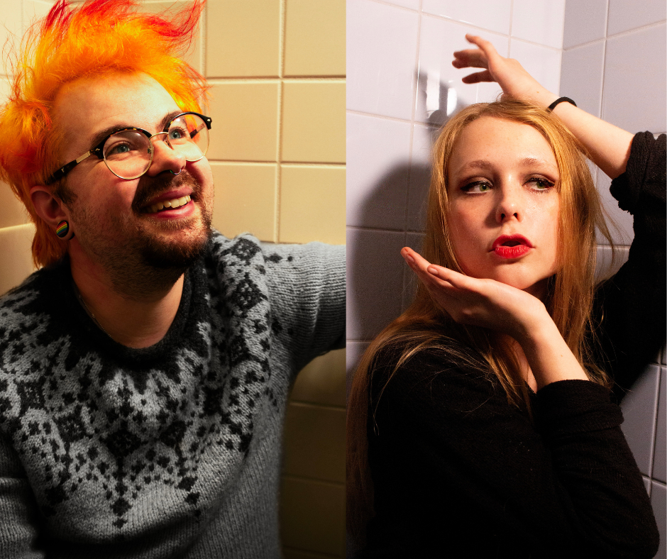 Konstnärerna Tobias Hemlin Svedberg och Ophelia De Brito 