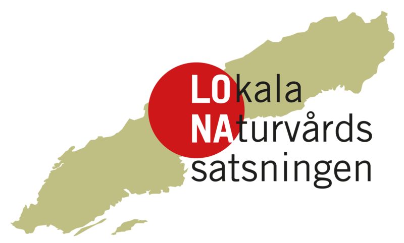 LONAS logga med en sverigekarta och texten lokala naturv&aring;rdssatsningen