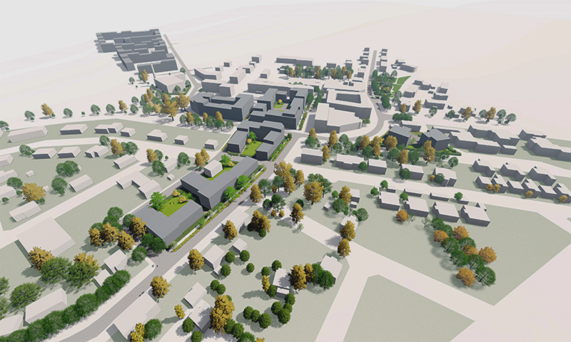 Fågelperspektiv Norrifrån Rimbo