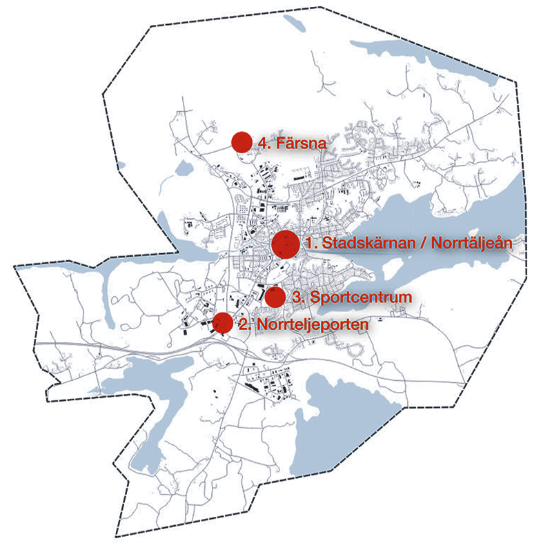 F&ouml;rdjupad &ouml;versiktsplan tidig dialog favoritplatser - de platser som fick flest platsmarkeringar under B&auml;sta platsen