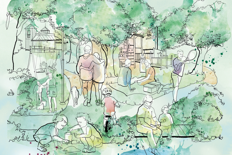 Vionsbild &ouml;ver Societetsparken