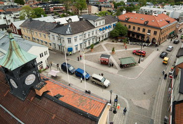Översiktsbild Stora torget i Norrtälje.