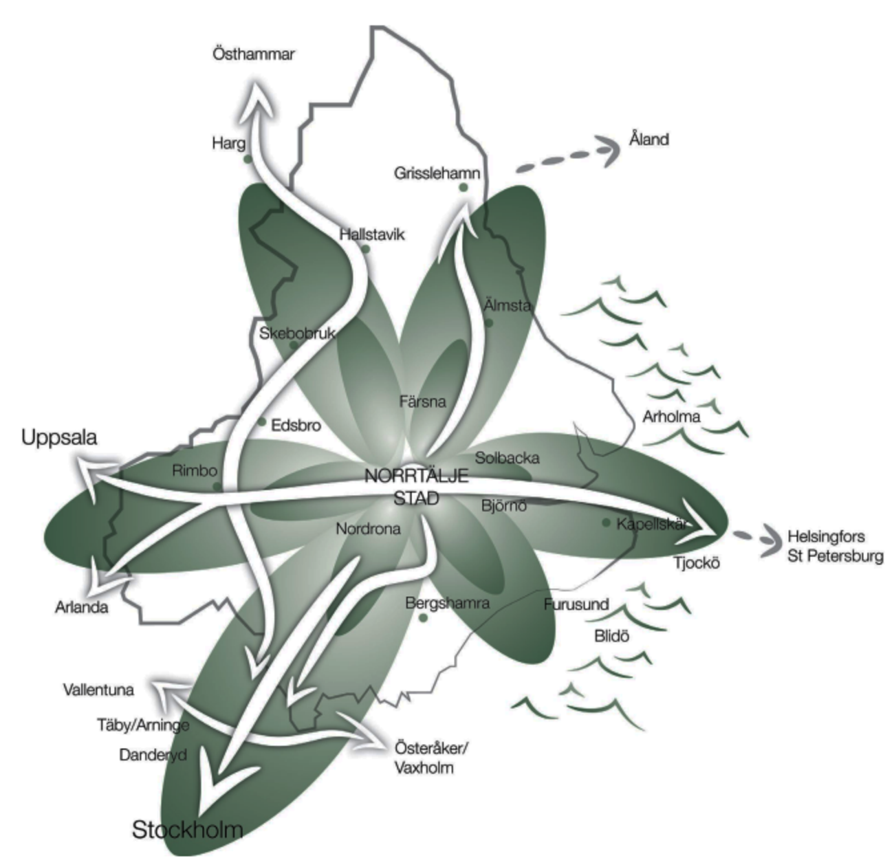 Illustrativ karta f&ouml;r &Ouml;versiktsplan 2040