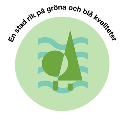 Bild p&aring; utvecklingsstrategin En stad rik p&aring; gr&ouml;na och bl&aring; kvaliteter