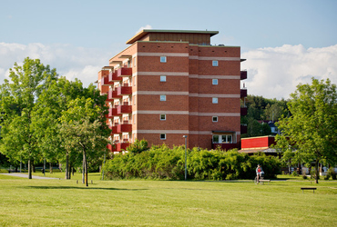 Grind, grönområden, hyreshus
