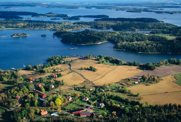 Flygbild över Roslagen