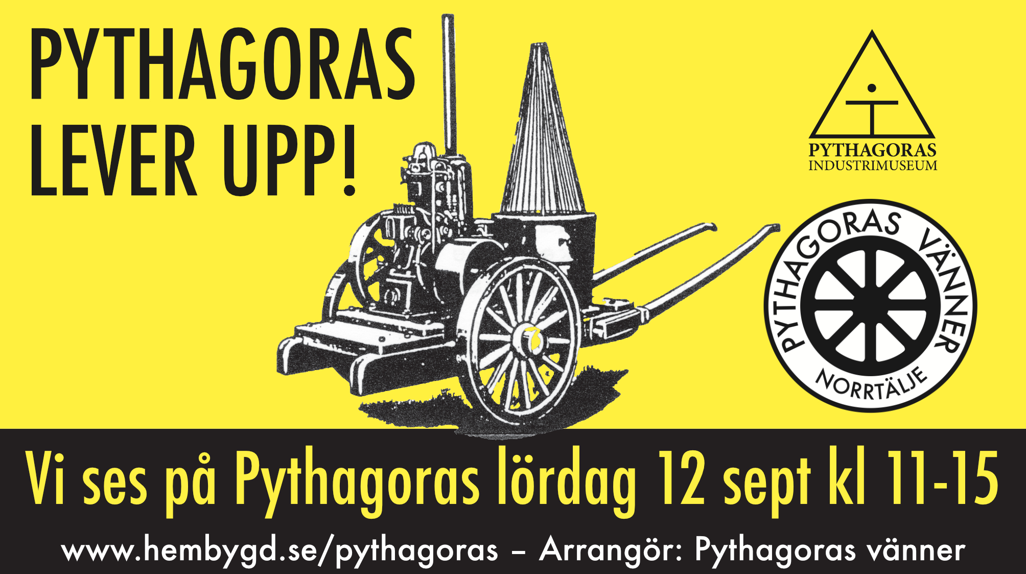 Annons för Pythagorasdagen den 12 september kl 11-15
