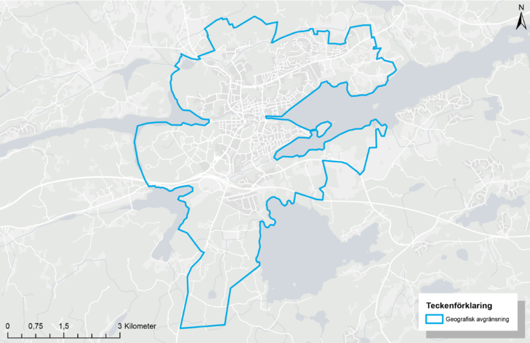Geografisk avgränsning, parkeringsstrategin.