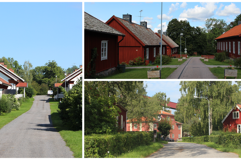 Kollage över bruksmiljöer i Norrtälje kommun.