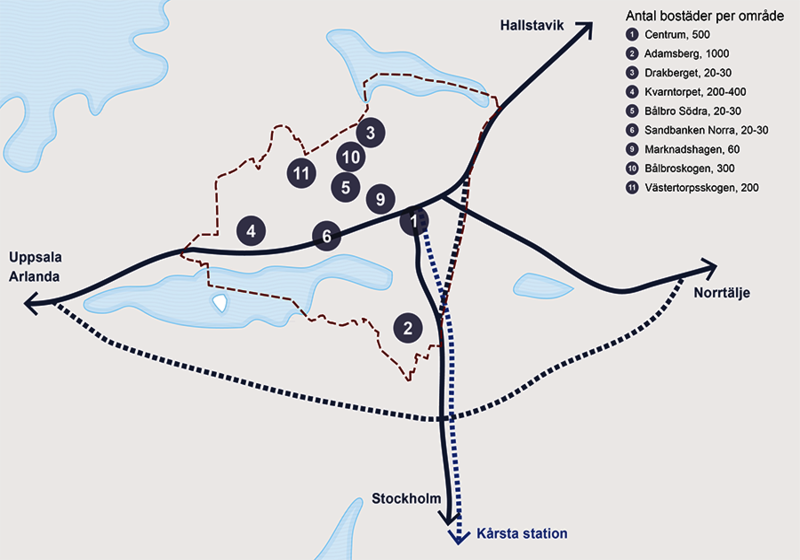 Antal bost&auml;der per omr&aring;de