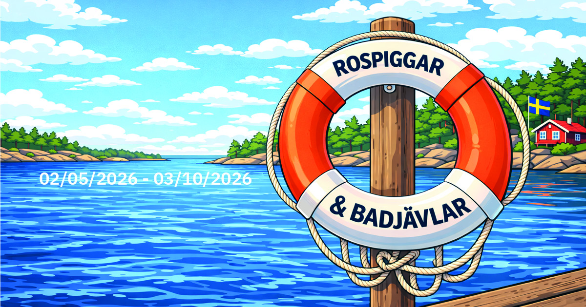 en tecknad bild på skärgård. 