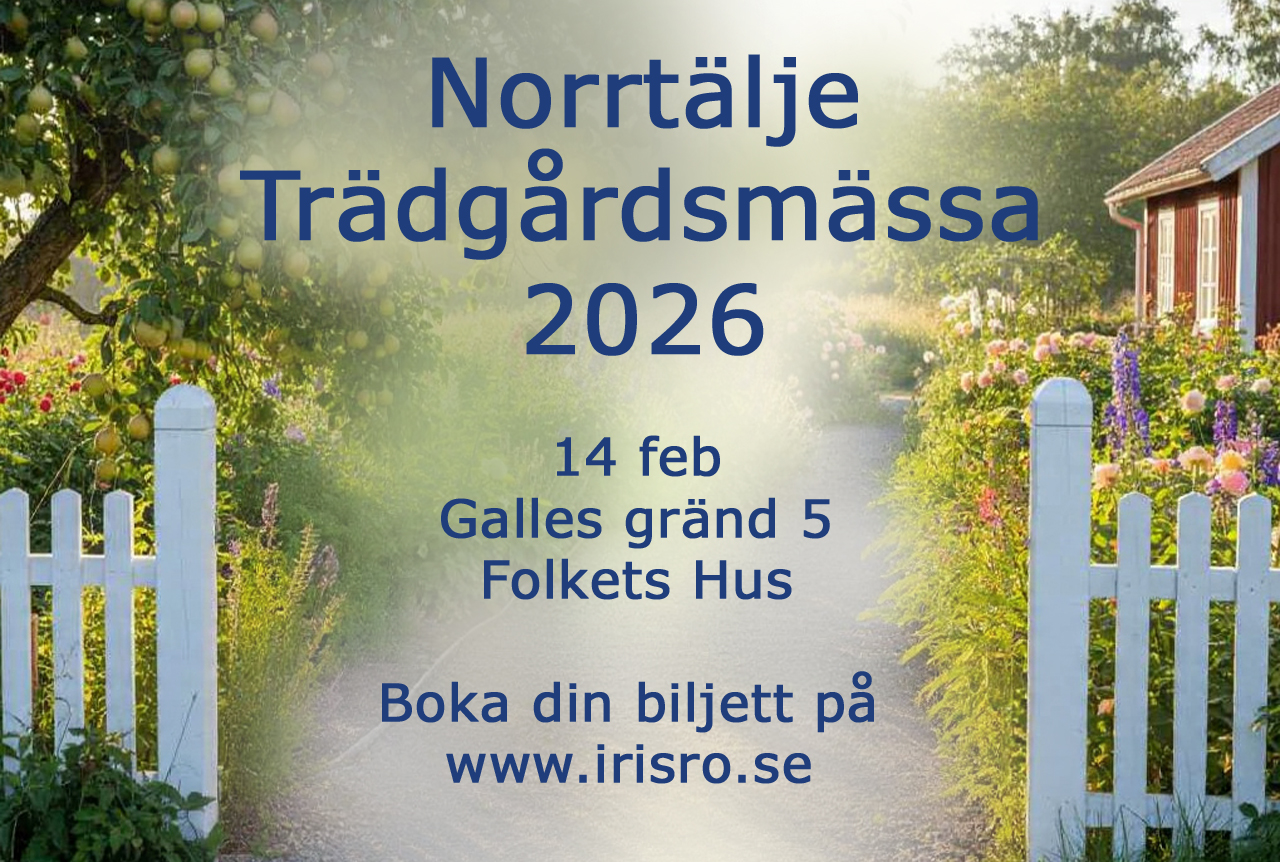 Affisch Norrtälje trädgårdsmässa 2025 adress- och biljettinfo