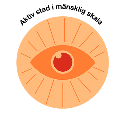 Bild f&ouml;r utvecklingsstrategin Aktiv stad i m&auml;nsklig skala